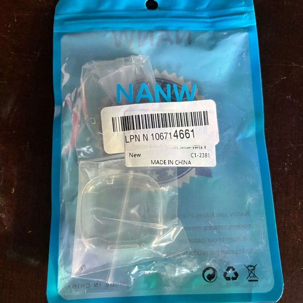 Set of 2 NANW clear screen protectors for Fitbit sense/ versa 3, new